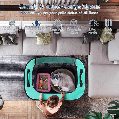 Dog Playpen, Pet Playpen, Foldable Dog Cat Playpens, Portable Exercise Kennel - Image 5