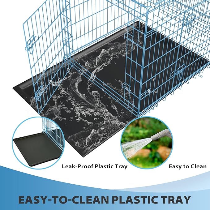 BestPet | Dog Crate | 42" | Blue | Foldable Metal Kennel - Image 5