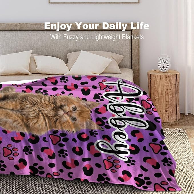 Custom Pet Name Blanket Personalized Dog Memory Blankets - Image 2