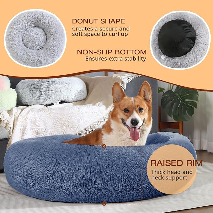 JOLLYVOGUE Dog & Cat Bed, Calming Anti-Anxiety Pet Bed - Image 5