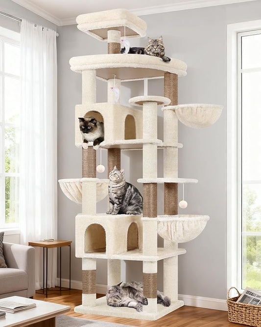 Globlazer Extra Large Cat Tree Tower, 82in Tall Heavy Duty Cat Tree by Globlazer