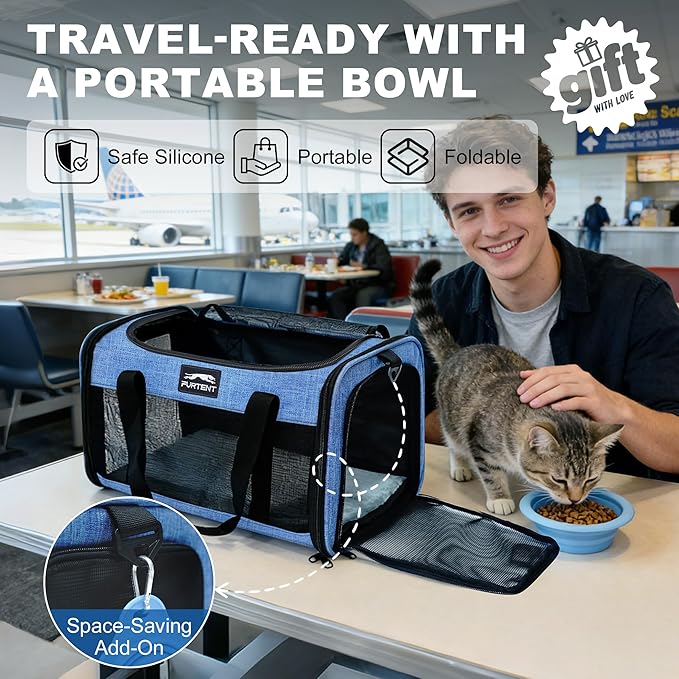 Pet Carrier Airline Approved, Soft Sided Cat Carrier - Image 3