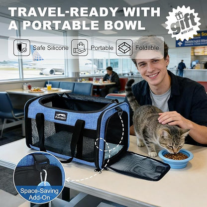 Pet Carrier Airline Approved, Soft Sided Cat Carrier - Image 3