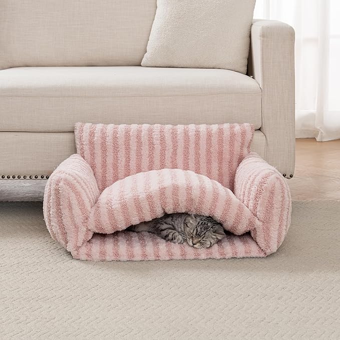 Hollypet Cat Bed Fluffy Plush Multifunctional Double-Layer Machine Washable - Image 6