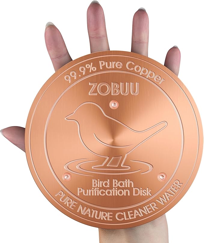 Bird Bath Copper Disk, 125mm Diameter, 0.6mm Gauge 99.9% Pure Copper Bird Bath by ZOBUU