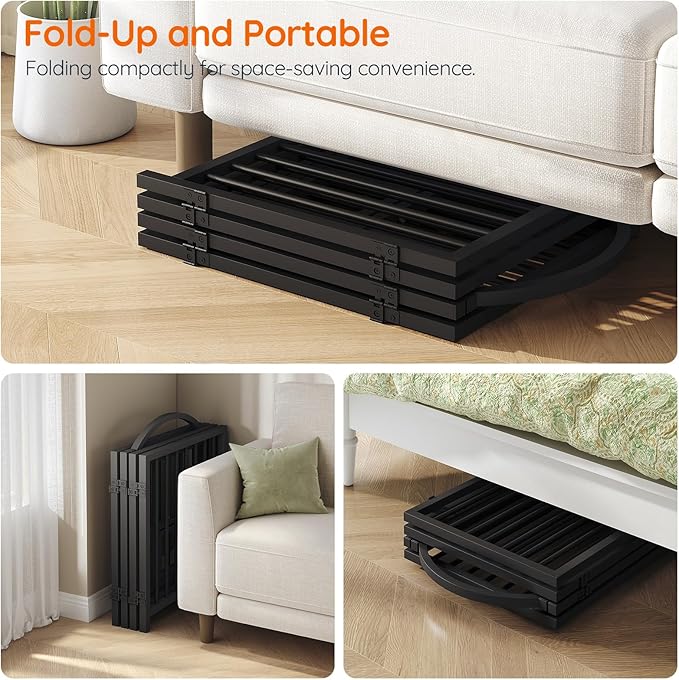 HOOBRO 4 Panel Freestanding Dog Gate - Image 7