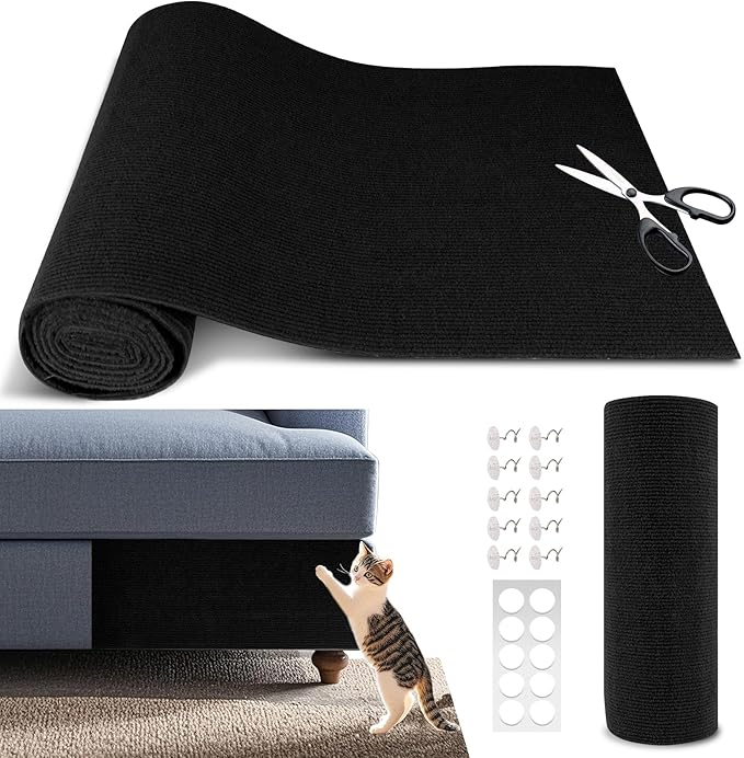 Cat Scratch Furniture Protector, 78.7"x15.8" Self Adhesive Cat Scratch Mat Pad by WAWINYAirVentFilters
