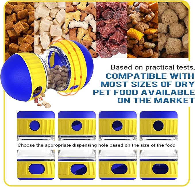 BSISUERM Dog Treat Dispensing Puzzle Toy Adjustable Food Dispenser Slow Feeder - Image 3