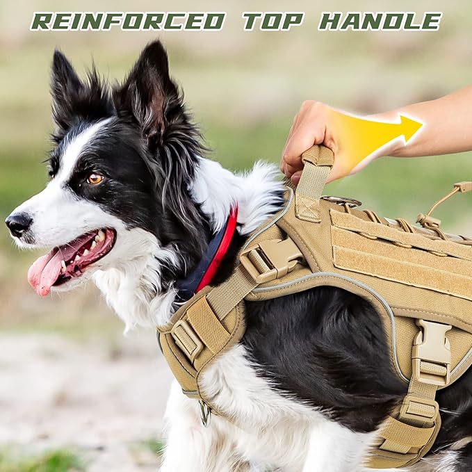 WINGOIN Tactical Dog Harness for Large Dogs, Heavy Duty No Pull Dog Harness - Image 4
