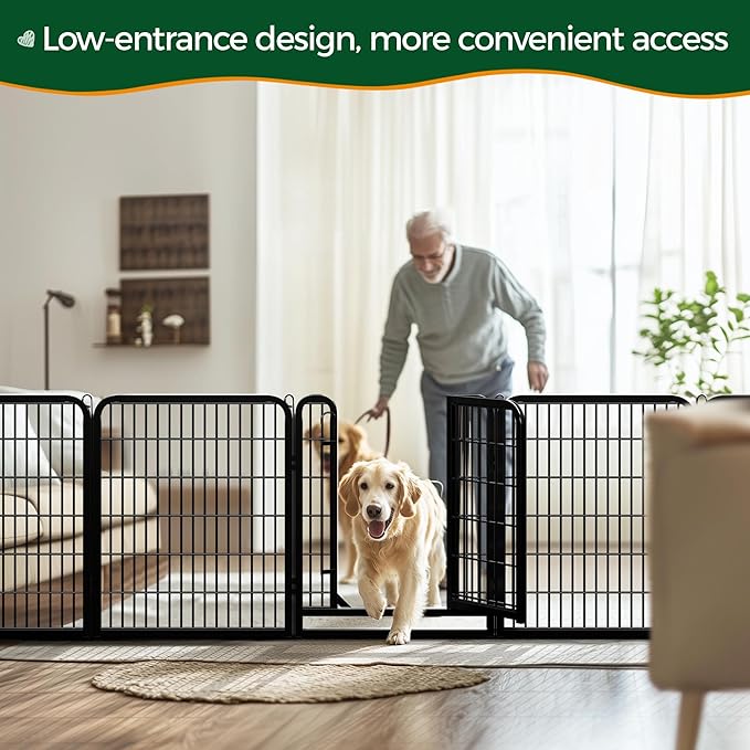 Yaheetech Dog Playpen Outdoor, 32 inch 6 Panels Dog Pen Indoor Heavy Duty Puppy - Image 6