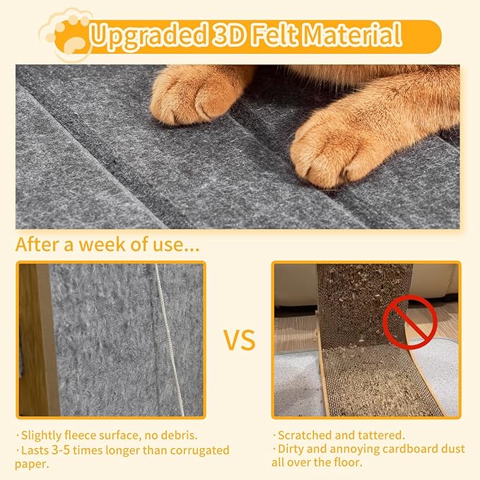 Cat Scratch Pad Felt Cat Scratcher - Image 2