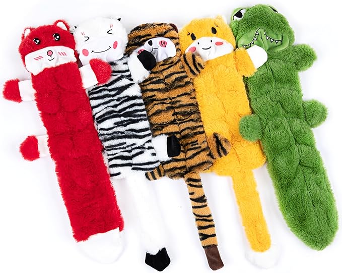 Nocciola 5 PCS No Stuffing Crinkle Dog Squeaky Toys, Durable Dog Toys by Nocciola