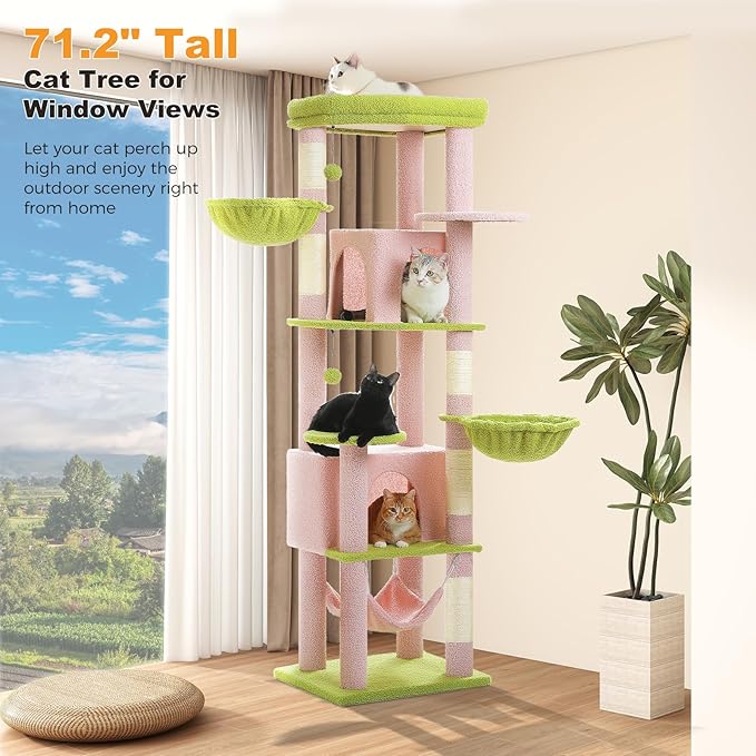 MUTTROS 71.2" Large Cat Tree for Multi-Cat Households - Image 2
