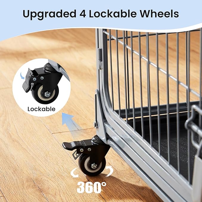 ZOMISIA Collapsible Dog Crate for Large Dogs - Image 3
