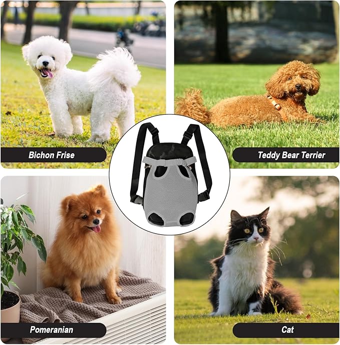 FEimaX Dog Carrier Backpack Pet Legs Out Front Cat Travel Bag, Adjustable Puppy - Image 8