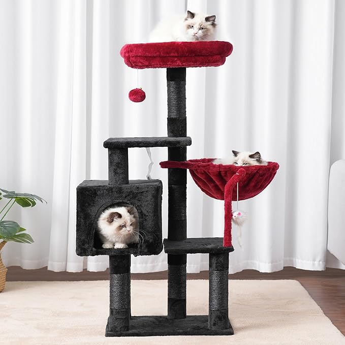 Heybly Cat Tree with Toy, Cat Tower condo - Image 3