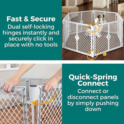 MyPet Petyard Protect Bundle: Freestanding 6-Panel Light Gray Pet Yard - Image 6