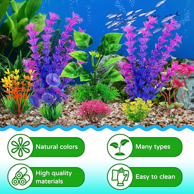 QUOZUO Fish Tank Accessories Aquarium Decorations Plants, Aquarium Decor - Image 2