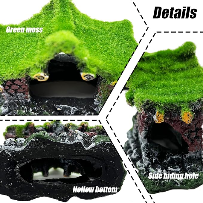 Tfwadmx Aquarium Decoration House Resin Hollow Betta Hideout House Fish Hide - Image 2
