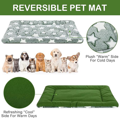 VitalCozy 4 Pcs Dog Crate Pads, Ultra Soft Warm Washable Anti-Slip Kennel Bed - Image 3