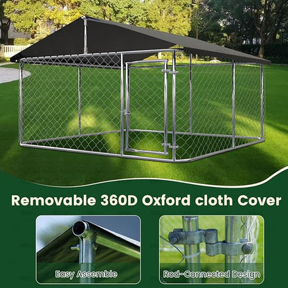 Petony Large Outdoor Dog Cage, Heavy Duty Dog Kennel House Mesh, Big Enclosure - Image 8