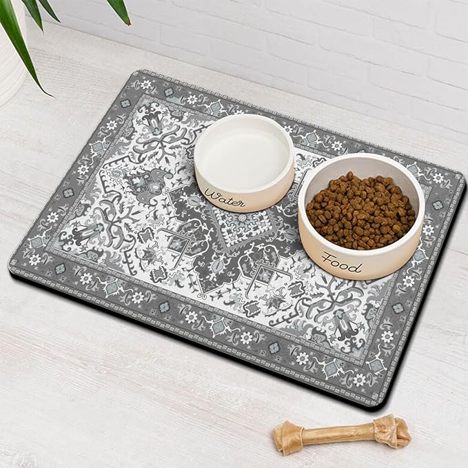 Pet Feeding Mat for Floors Waterproof Dog Mat for Food and Water Absorbent - Image 8