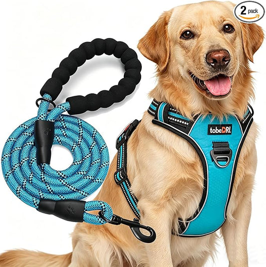 tobeDRI No Pull Dog Harness Adjustable Reflective Oxford Easy Control Medium by tobeDRI