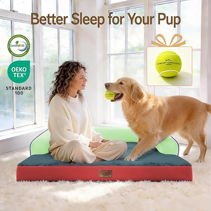 Comfort Expression Large Dog Bed Orthopedic -Washable XL Dog Beds Waterproof - Image 6