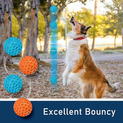 2 Pack Indestructible Squeaky Dog Balls, Cleans Teeth, Relieves Anxiety - Image 5