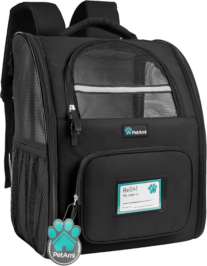 PetAmi Dog Backpack Carrier for Small Medium Dogs Large Cats up to 18 lbs by PetAmi