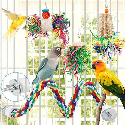 Bird Shredding Foraging Toys Parakeet Toy Chewing Hanging Toy Shredded Paper - Image 4