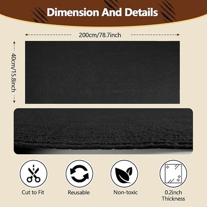 Cat Scratch Furniture Protector, 78.7"x15.8" Self Adhesive Cat Scratch Mat Pad - Image 2