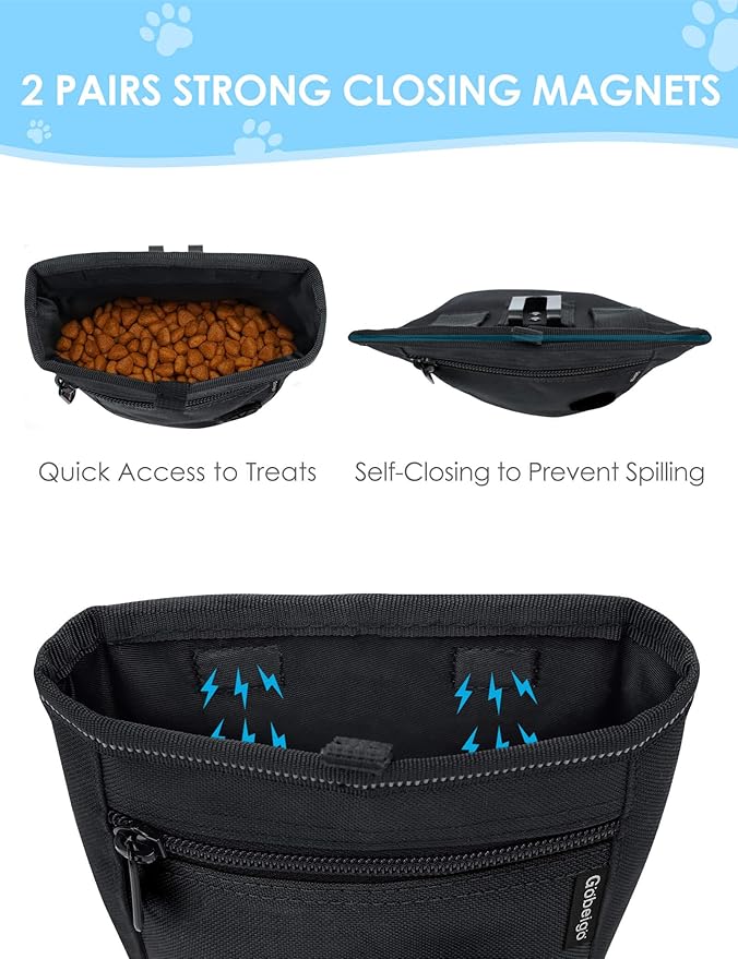 Gobeigo Dog Treat Pouch and Training Clicker, Upgrade Two Magnetic Closure to - Image 3