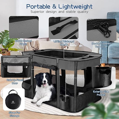 Dog Playpen, Pet Playpen, Foldable Puppy Cat Playpen, Portable Exercise Kennel - Image 6