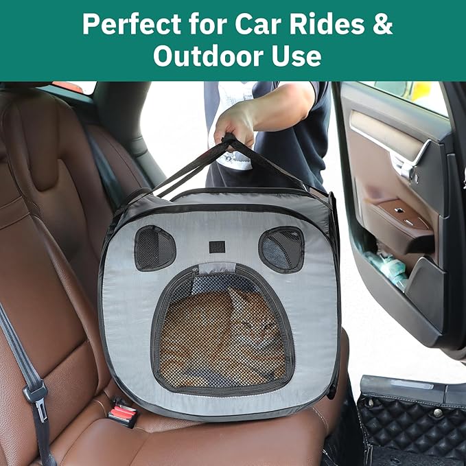 Cat Playpen with Separate Litter Box Area, Large Foldable Waterproof Cat Tent - Image 8
