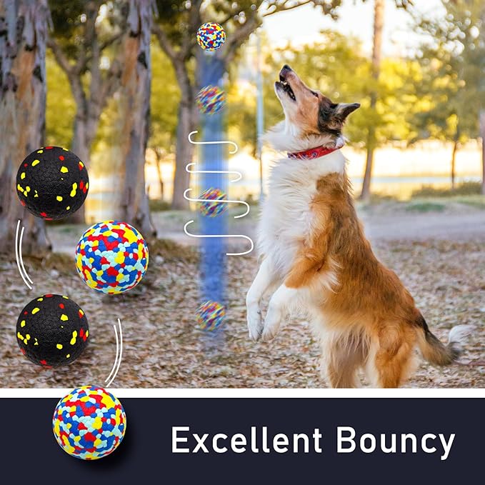 6 Pcs Dog Balls Tennis Ball for Aggressive Chewers Indestructible Dog Teething - Image 5