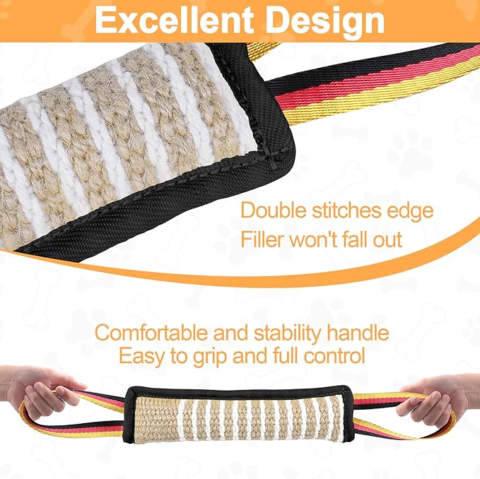 Dog Tug Toy Dog Bite Jute Pillow Pull Toy - Image 4
