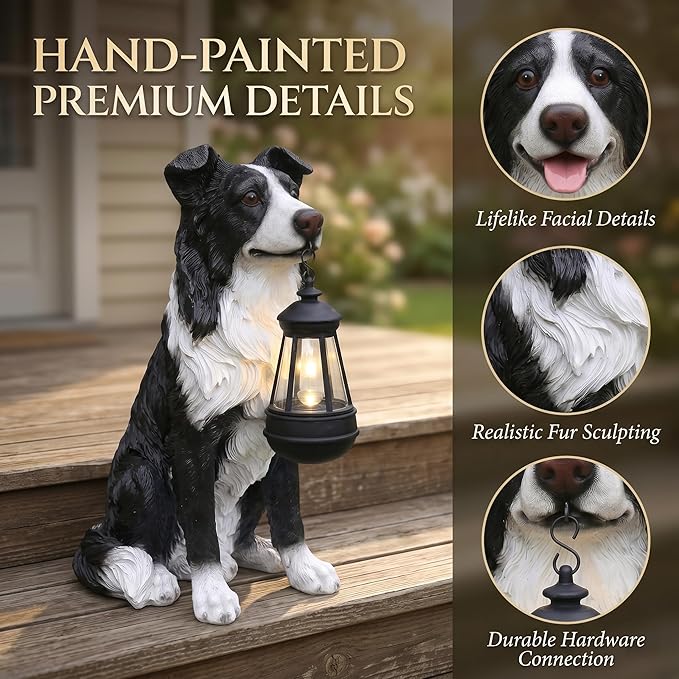 Border Collie Dog Garden Statue - Image 5