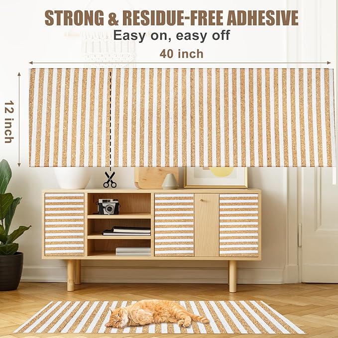 Natural Cork-Cat Scratch mat Upgraded-Cat Scratch Pad Rug-cat Couch - Image 6