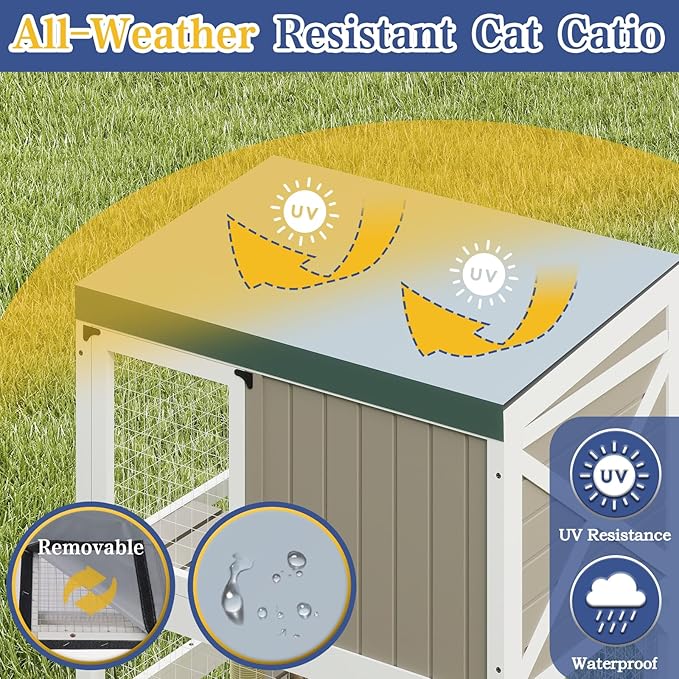PetsCosset 63.5"H Catio Outdoor Cat Enclosure - Image 6