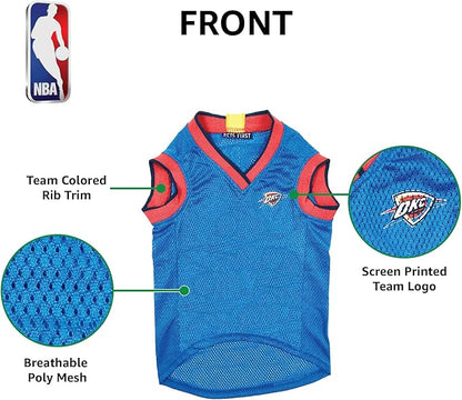 Pets First NBA OKLAHOMA CITY THUNDER DOG Jersey, Medium - Image 6