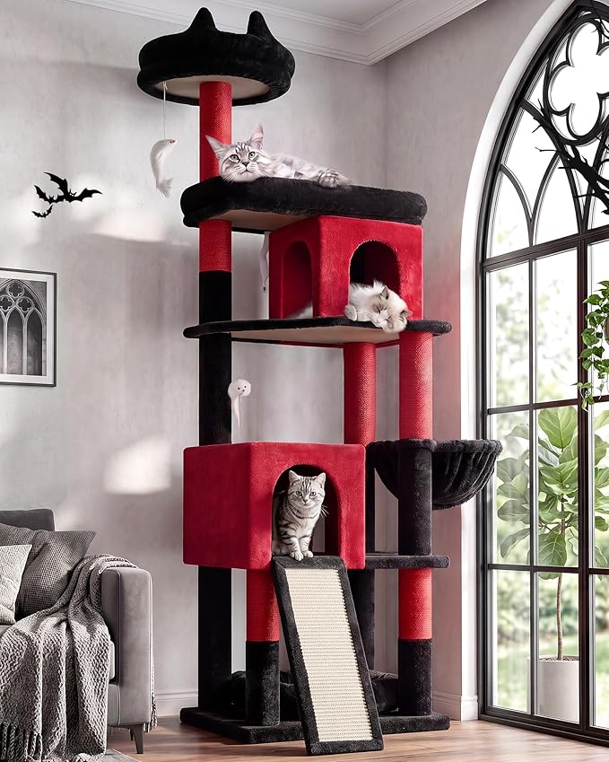 Globlazer Heavy Duty Gothic Cat Tree, 72in Large Cat Tower by Globlazer