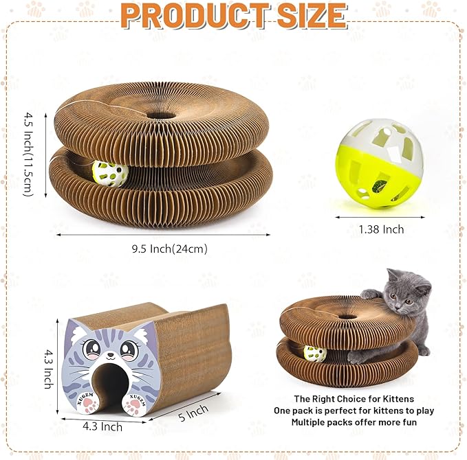 Kitty Kurls Cat Scratcher Toy, Magic Organ Cat Scratching Board Toy - Image 7