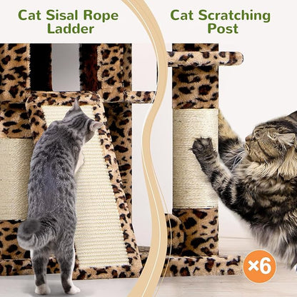 Globlazer Heavy Duty Cat Trees for Large Cats, Sturdy 72in Maine Coon Cat Tree - Image 6