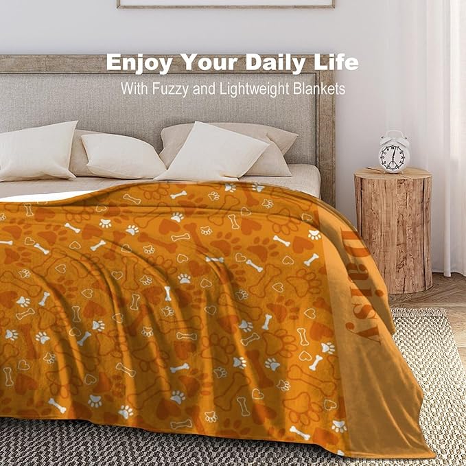 Personalized Paw Print Dog Blanket - Image 2