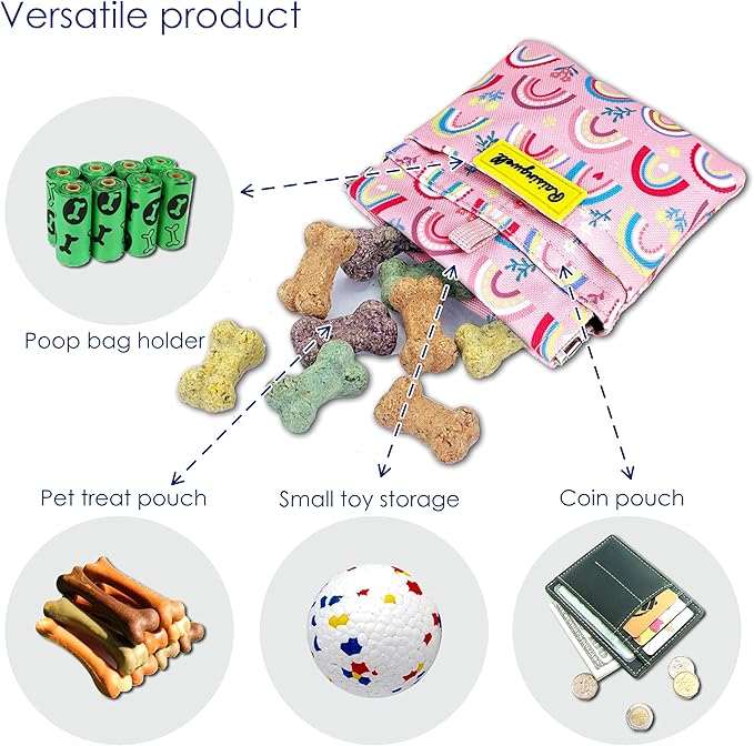 Dog Treat Pouch, Cotton Pocket Sized Training Holder, Hand Free Walking Funny - Image 4