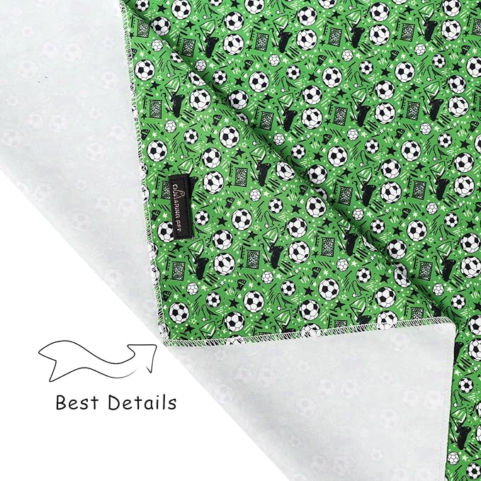 ARING PET Soccer Dog Bandanas, Cute Green Pet Bandana Scarf Triangle Bibs - Image 5