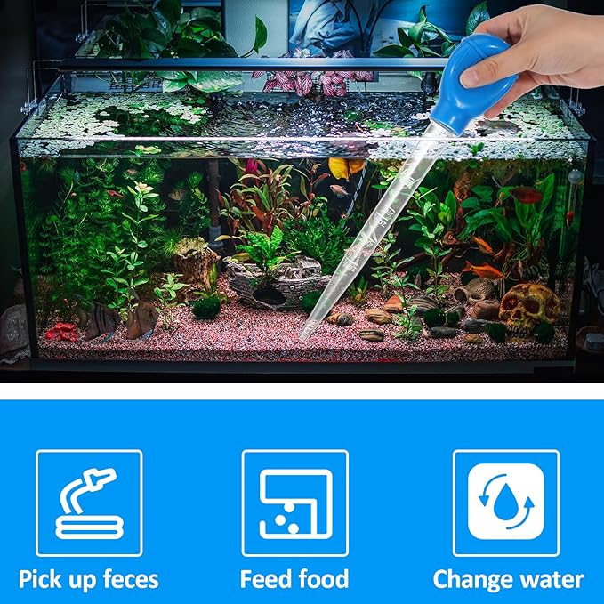 Aquarium Cleaning Dropper, 30ml Aquarium Clean Pipette Dropper, Manual Fish - Image 3