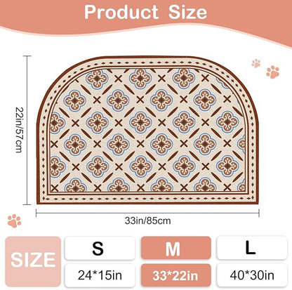 Glittme 33"X22" Arch Shape Cat Litter Mat Trapping Pad Soft Loop-Mesh Litter - Image 7