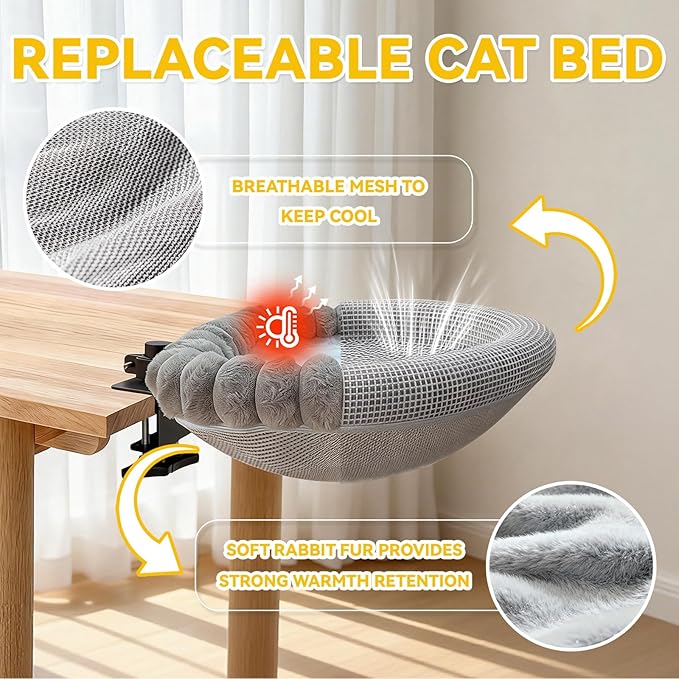 20"x16" Rotatable Foldable Cat Desk Bed - Image 5